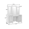 Pulaski Furniture P269-BR-K12 Pulaski Furniture P269-BR-K12 Camilla - Vanity & Mirror & Stool - Creamy White