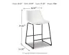 Ashley Furniture D372-724 Ashley Furniture D372-724 Centiar - Upholstered Barstool (Set of 2) - White