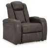 Ashley Furniture 3660213 Fyne-Dyme - Power Recliner/Adj Headrest - Shadow
