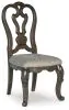 Ashley Furniture D947/55T/55B/01(2)/01A/00/80/81 Maylee - 11 Pc. - Dining Extension Table, 4 Side Chairs, 2 Arm Chairs, Storage Bench, Buffet And Hutch - Dark Brown