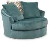 Ashley Furniture 9220621 Laylabrook - Oversized Swivel Accent Chair - Teal