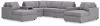 Ashley Furniture 92104S31 Ashley Furniture 92104S31 Modmax - 8-Piece Double Chaise Sectional With Audio And Storage Consoles - Granite