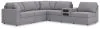 Ashley Furniture 92104S23 Ashley Furniture 92104S23 Modmax - 6-Piece Sectional With Audio System Console And 3 Armless Chairs - Granite