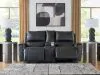 Ashley Furniture PCU1170094 Glossmore - Reclining Loveseat With Console - Black