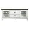 Liberty Furniture 417-TV72 Allyson Park - Entertainment TV Stand - Wirebrushed White / Charcoal