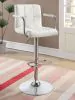 CoasterEveryday 121097 Palomar - Adjustable Height Bar Stool - White And Chrome