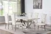 CoasterElevations 111101-S7W Kerwin - 7 Piece Rectangular Dining Table Set - White And Chrome