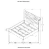 CoasterEssence 300525KW Devon - Upholstered California King Panel Bed - Beige