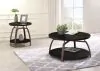 CoasterEssence 722207 Dacre - Round Engineered Wood Top Side End Table - Dark Gray