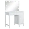 CoasterEveryday 931149 Elijah - Vanity Set With Lighting & Stool - White And Dark Gray