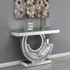 CoasterElevations 953422 Imogen - Sculptural Mirrored Entryway Console Table - Silver
