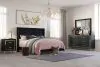 New Classic 00-3365-14N New Classic 00-3365-14N Huxley - 6/6 Eastern King 4 Piece Bedroom Set (Bed & Dresser & Mirror & Nightstand) - Black