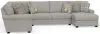 Jackson Furniture Industries 3345/62/30/76-26 Jackson Furniture Industries 3345/62/30/76-26 Livingston - 3 Piece Sectional With Comfort Coil Seating And 9 Included Accent Pillows (RSF Chaise) - Linen