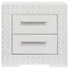 Coaster Fine Furniture 224942 Ives - 2-Drawer Nightstand Bedside Table - White High Gloss
