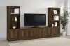 Coaster Fine Furniture 724123-SET Laughlin - 3 Piece Entertainment Center TV Stand - Dark Pine
