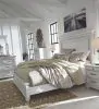 Benchcraft® B777/31/36/57/54/96/93(2) Benchcraft® B777/31/36/57/54/96/93(2) Kanwyn - 7 Pc. - Dresser, Mirror, Queen Panel Bed, 2 Nightstands - Whitewash