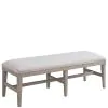 Riverside Furniture 79255 Bennett - Upholstered Dining Bench - Frosted Gray