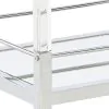 Ashley Furniture A4000501 Chaseton - Bar Cart - Clear / Silver Finish