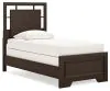 Ashley Furniture B441/31/36/53/83/92(2) Ashley Furniture B441/31/36/53/83/92(2) Covetown - 6 Pc. - Dresser, Mirror, Twin Panel Bed, 2 Nightstands - Dark Brown