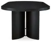 Ashley Furniture D821/25/01(2)/02A/60 Rowanbeck - 8 Pc. - Dining Table, 4 Side Chairs, 2 Arm Chairs, Server - Black
