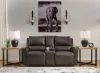 Ashley Furniture U1310096 Boxmere - Dbl Power Reclining Loveseat with Console - Storm