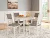 Ashley Furniture D423-225 Erinberg - Dining Room Table Set (Set of 5) - Antique White