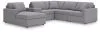 Ashley Furniture 92104S52 Ashley Furniture 92104S52 Modmax - 6-Piece Sectional With Laf Corner Chaise, RAF Corner Chair And Storage Console - Granite