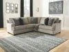Ashley Furniture 56103/55/49/11 Ashley Furniture 56103/55/49/11 Bovarian - 3 Pc. - Right Arm Facing Sofa with Corner Wedge 2 Pc Sectional, Ottoman - Stone