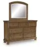 Ashley Furniture PCB779B1 Feddinger - Dresser And Mirror - Medium Brown