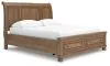 Ashley Furniture PCB779B9 Feddinger - California King Storage Sleigh Bed - Medium Brown