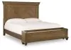 Ashley Furniture PCB782B8 Karallin - King Panel Storage Bed - Medium Brown