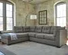 Ashley Furniture 34927S1 Pitkin - Left Arm Facing Corner Chaise 2 Pc Sectional - Slate