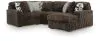 Ashley Furniture 98104S20 Ashley Furniture 98104S20 Midnight-Madness - 4-Piece Sectional With RAF Corner Chaise And Armless Chair - Chocolate