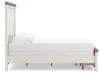 Ashley Furniture B4615B7 Ashley Furniture B4615B7 Savonport - Queen Panel Storage Bed With Storage Footboard - White / Brown