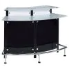 CoasterEssence 100139 Keystone - Curved Glass Top Home Bar Wine Cabinet - Black