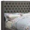 CoasterEssence 301405Q Bancroft - Upholstered Queen Wingback Bed - Gray