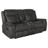 CoasterEveryday 603504-S3 Lawrence - 3 Piece Upholstered Reclining Sofa Set - Charcoal