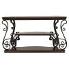 CoasterEssence 702449 Laney - Scrollwork Entryway Sofa Console Table - Deep Merlot