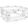 CoasterElevations 722518 Amalia - Square Mirrored Acrylic Crystal Coffee Table - Silver