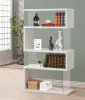 CoasterEveryday 800300 Emelle - 4-Shelf Glass Panel Bookshelf - White