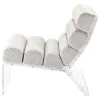 Coaster Fine Furniture 903161 Serreta - Boucle Upholstered Armless Acrylic Chair - Ivory