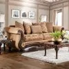 Furniture of America SM6407-SF Nicanor - Sofa - Tan / Gold