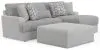 Jackson Furniture Industries 3480/46/76/12-18 Jackson Furniture Industries 3480/46/76/12-18 Titan - 2 Piece Sofa Chaise With Comfort Coil Seating, 40