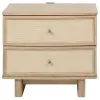 Coaster Fine Furniture 225042 Kailani - 2-Drawer Nightstand Bedside Table - Beige Oak