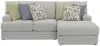 Jackson Furniture Industries 2340/46/76-28 Stockbridge - 2 Piece Sofa Chaise With Comfort Coil Seating And 6 Accent Pillows Included (Right Side Facing Chaise) - Slate