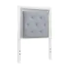 Liberty Furniture 781-BR11HU Reflections - Twin Upholstered Panel Headboard With Lights - Pearl White