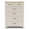 Riverside Furniture 79465 Glenndale - Five Drawer Chest - Aged White / Wheat