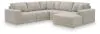 Benchcraft® 18304S7 Benchcraft® 18304S7 Next-Gen Gaucho - 5-Piece Sectional With RAF Corner Chaise - Gray