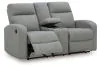Ashley Furniture PC4220494 Gauntlet - Double Recline Loveseat With Console - Sterling