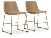 Ashley Furniture PCD373-03 Ashley Furniture PCD373-03 Ciabori - Dining Upholstered Side Chair (Set of 2) - Toast / Gold